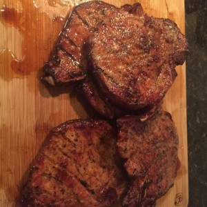 First time trying a reverse sear on pork chops.