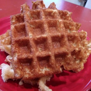 Banana bread waffles