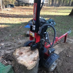 Log splitter saving my back today