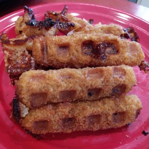 Waffle cheese sticks