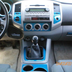 blue carbon fiber interior