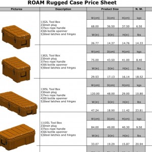 Roam Price List 1