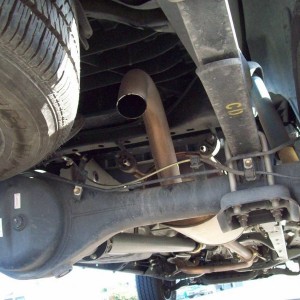 Exhaust Dumped Over Rear Axel