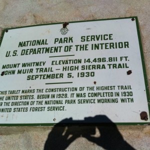 Mt. Whitney, 14,497ft, highest peak in continental US