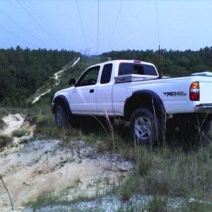 lookin out at the trail we came down on