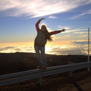 me and my halo on top Mauna Kea