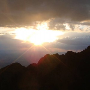 Sunset over the Sandia mtns