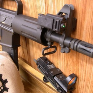 AR Pistol with green laser