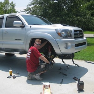 Front suspension work