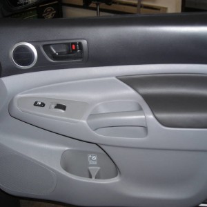 Door panel after leather