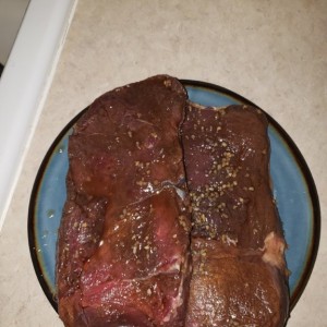 Grilling up some elk steaks