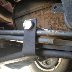 Front Bracket of Installed Leaf Spring Helpers #1