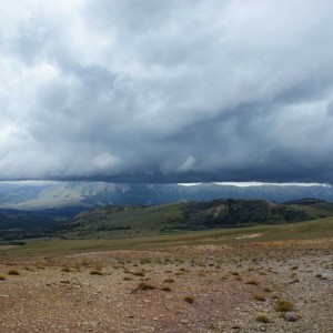 storm clouds on Monument ridge - Gravelly meet