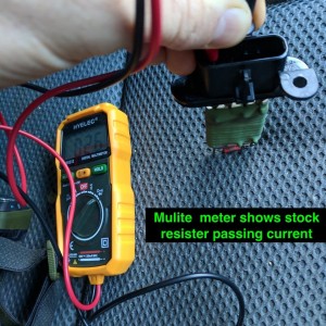 Stock Resister For Blower Passes Current