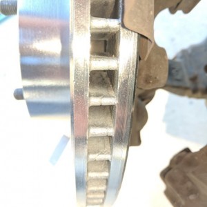 New rotors, I don't do brakes often, so I don't know if this is a rotors I should run. Looks like a bad casting to me