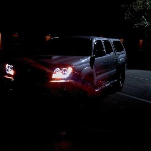 Tacoma Halo Projector Headlights Night 5