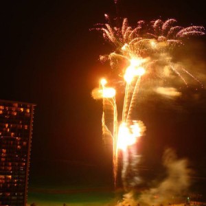 Fireworks down the lagoon