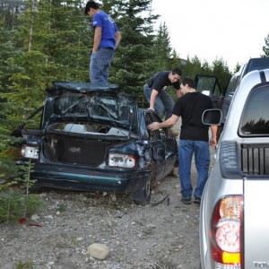 Broken down car.