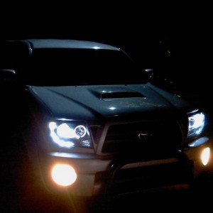 Halo Projector Headlights; HID 8000K 6