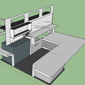 camp platform - cabnetry design