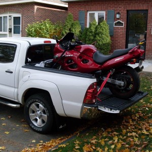 Loading a motorcycle