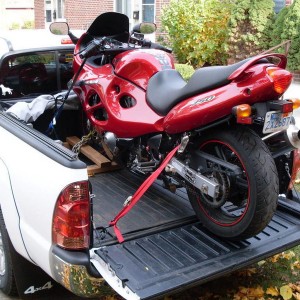 Loading a motorcycle