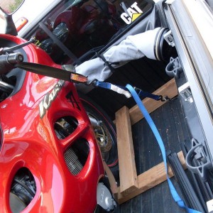 Loading a motorcycle