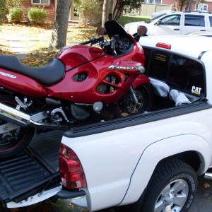 Loading a motorcycle