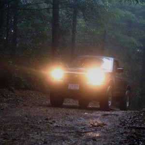on the trail