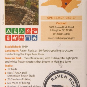 NC State Parks Passport Raven Rock Page