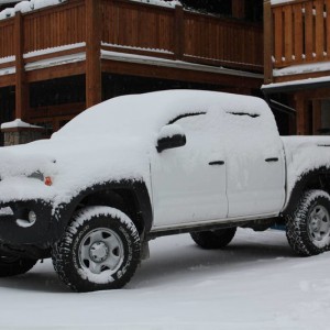 taco in snow