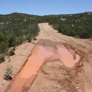 Encountering mud...