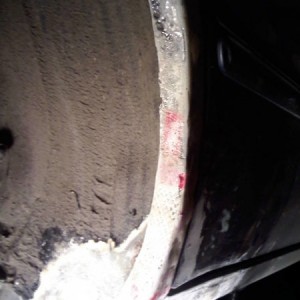 Fiberglass on and sanded