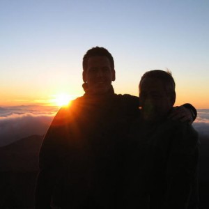 sunrise on top of Mt. Haleakala w/ pops
