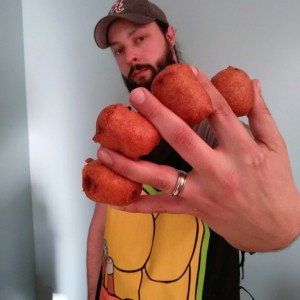 Homemade corn puppies