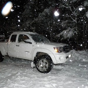 Tacoma in the snow - recovery trip