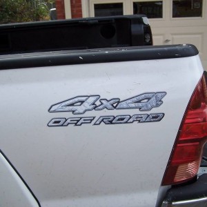 The custom bed decal i put on
