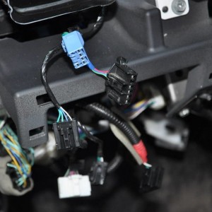 Three harnesses for the upper set of switches
