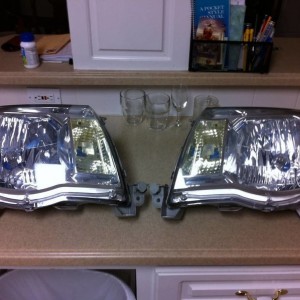 Headlights before they go into Oven