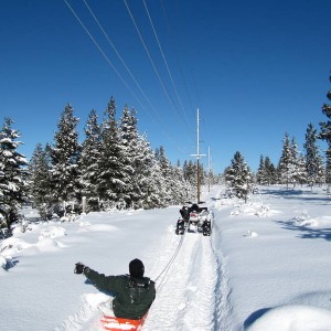 X-mas snow sleding in Oregon