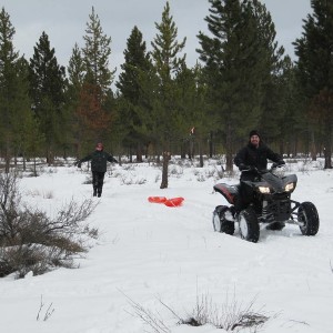 X-mas snow sleding in Oregon