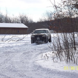 Snow wheeling at Jeff's