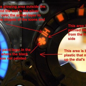 Backside of Temperature control with notes