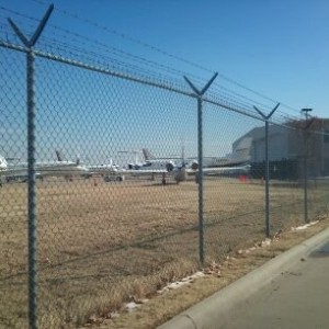 Parking lot full of privates for the Super Bow
