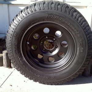 My plasti dipped rims...they look like those teflon ones