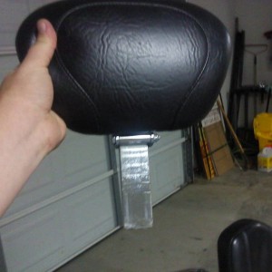 Motorcycle Seat Backrest Removed