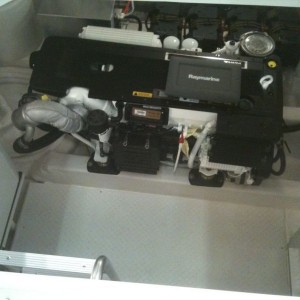 1 of 2 Volvo Penta diesel engines on a Cruiser Yachts 415 Express...soo sex