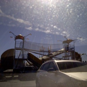 Flippen carnies set up lunch in random parking lot.