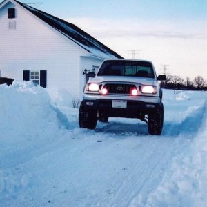 my truck in the backyard