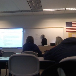 Class. Boooooring. four days off! Wooo!